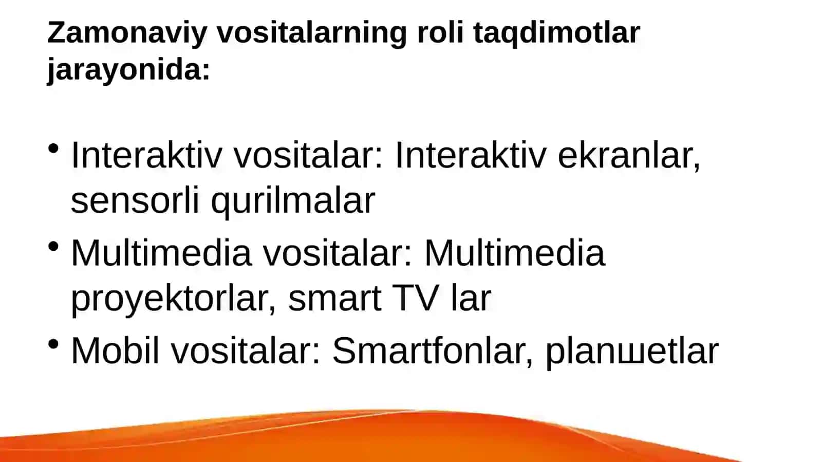 Taqdimotlarni ishlab chiqishning zamonaviy vositalari 3