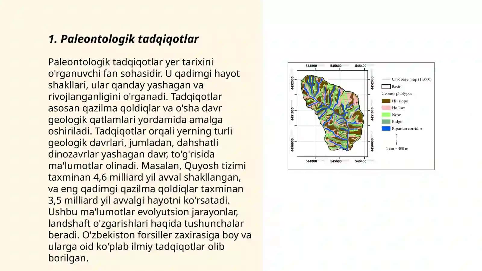 Geologik va geomorfologik tadqiqotlar 3