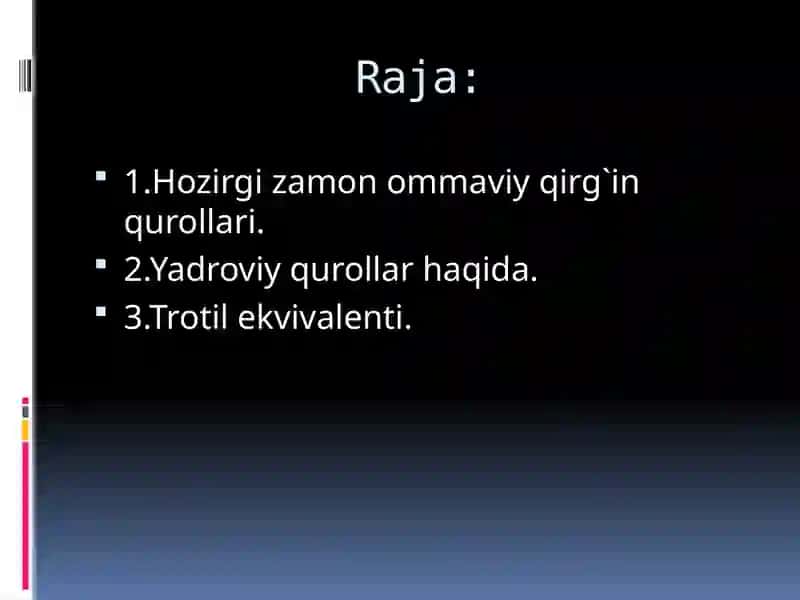 Ommaviy qirg'inqurollari 3