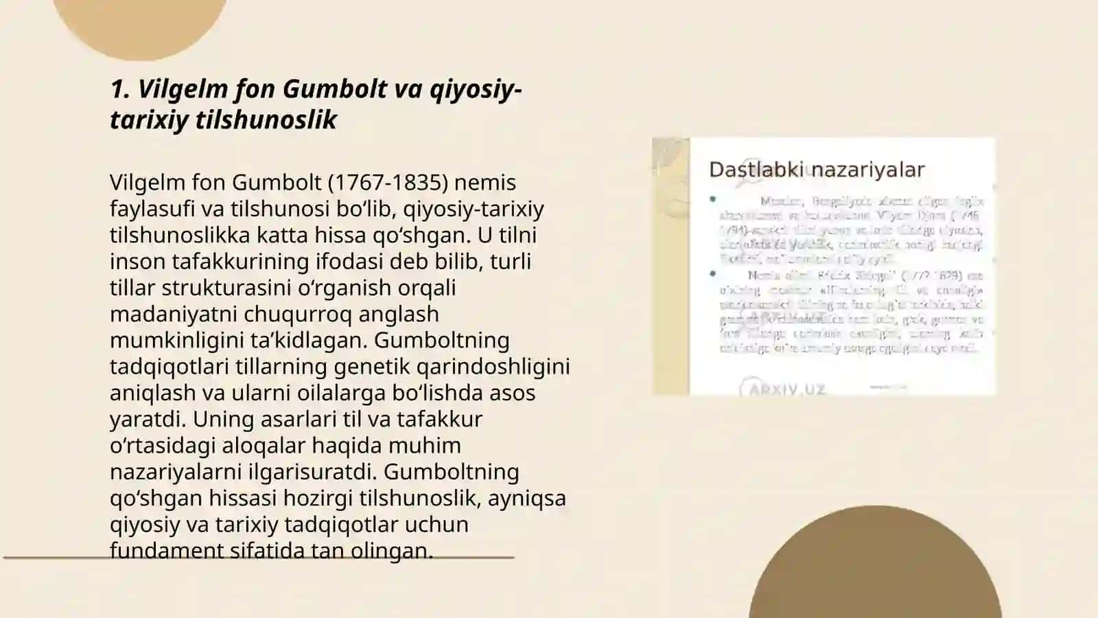 Vilgelm fon Gumbolt va qiyosiy-tarixiy tilshunoslik 3