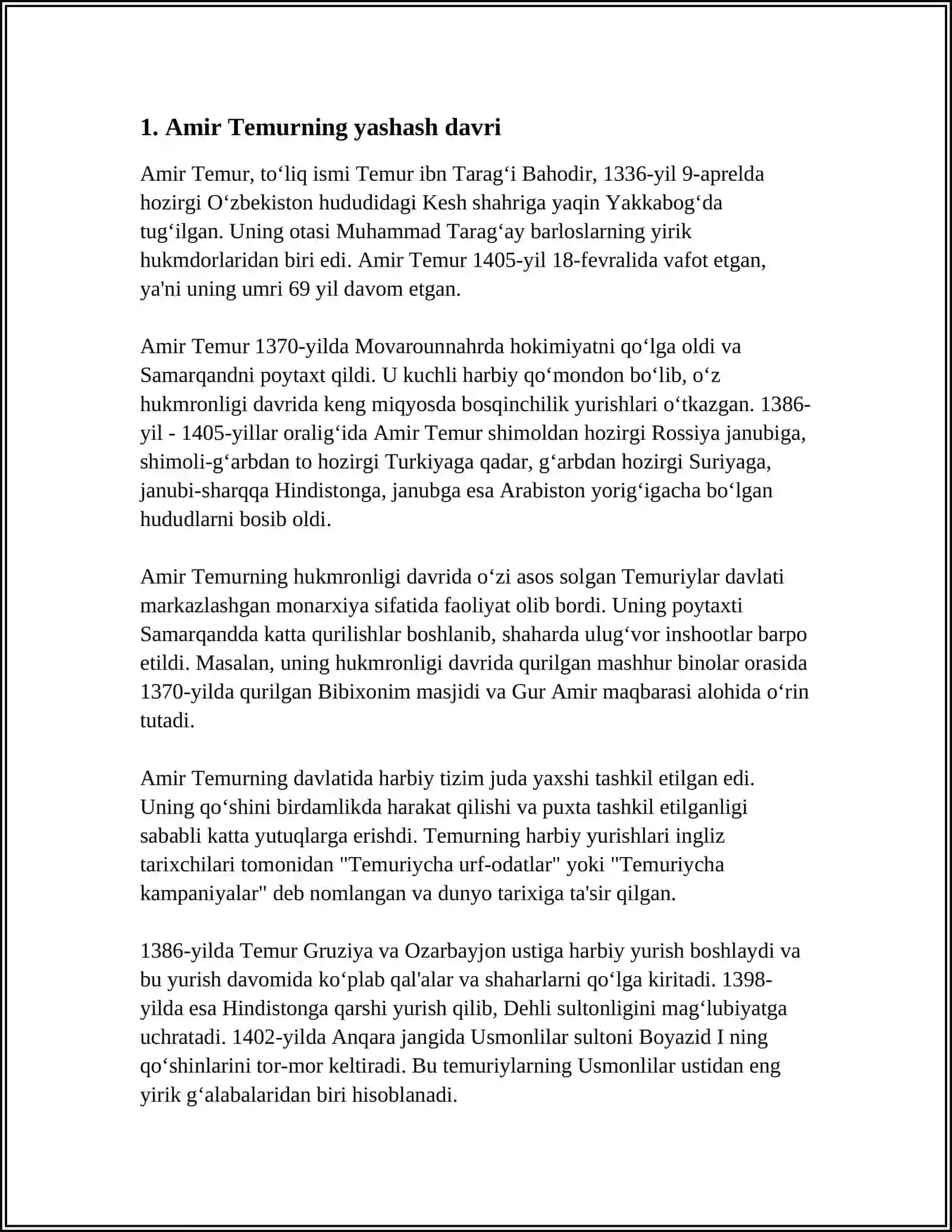 AMIR TEMUR BUYUK SARKARDA 3