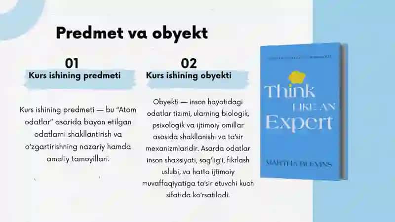 “Atom odatlar” asarining nazariy va amaliy tahlili 3