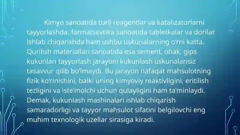 Kukunlovchi uskunalar va mashinalar 3