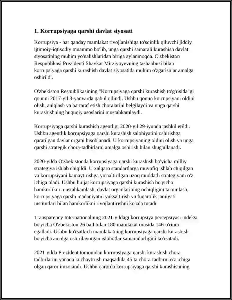 O'ZBEKISTONNING KORRUPTSIYAGA QARSHI KURASH SIYOSATI 3