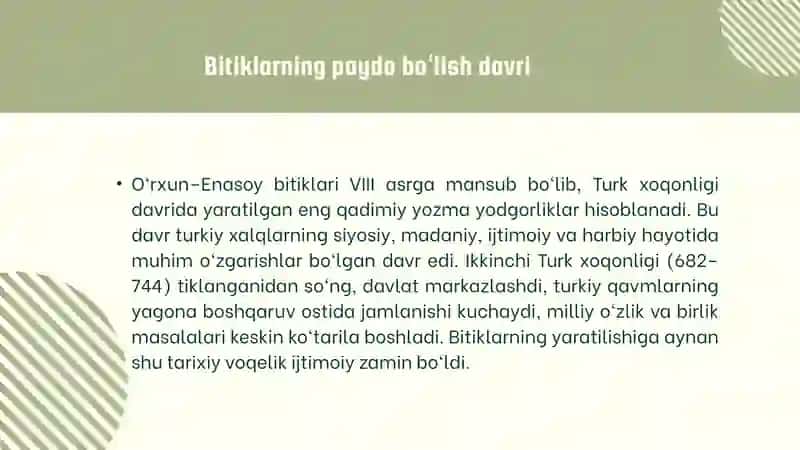 H.BOLTABOYEVNING “ADABIY-ESTETIK TAFAKKUR TARIXI” 1-KITOBIDAN “O‘RXUN ENASOY OBIDALARIDA ADABIY-EST 3
