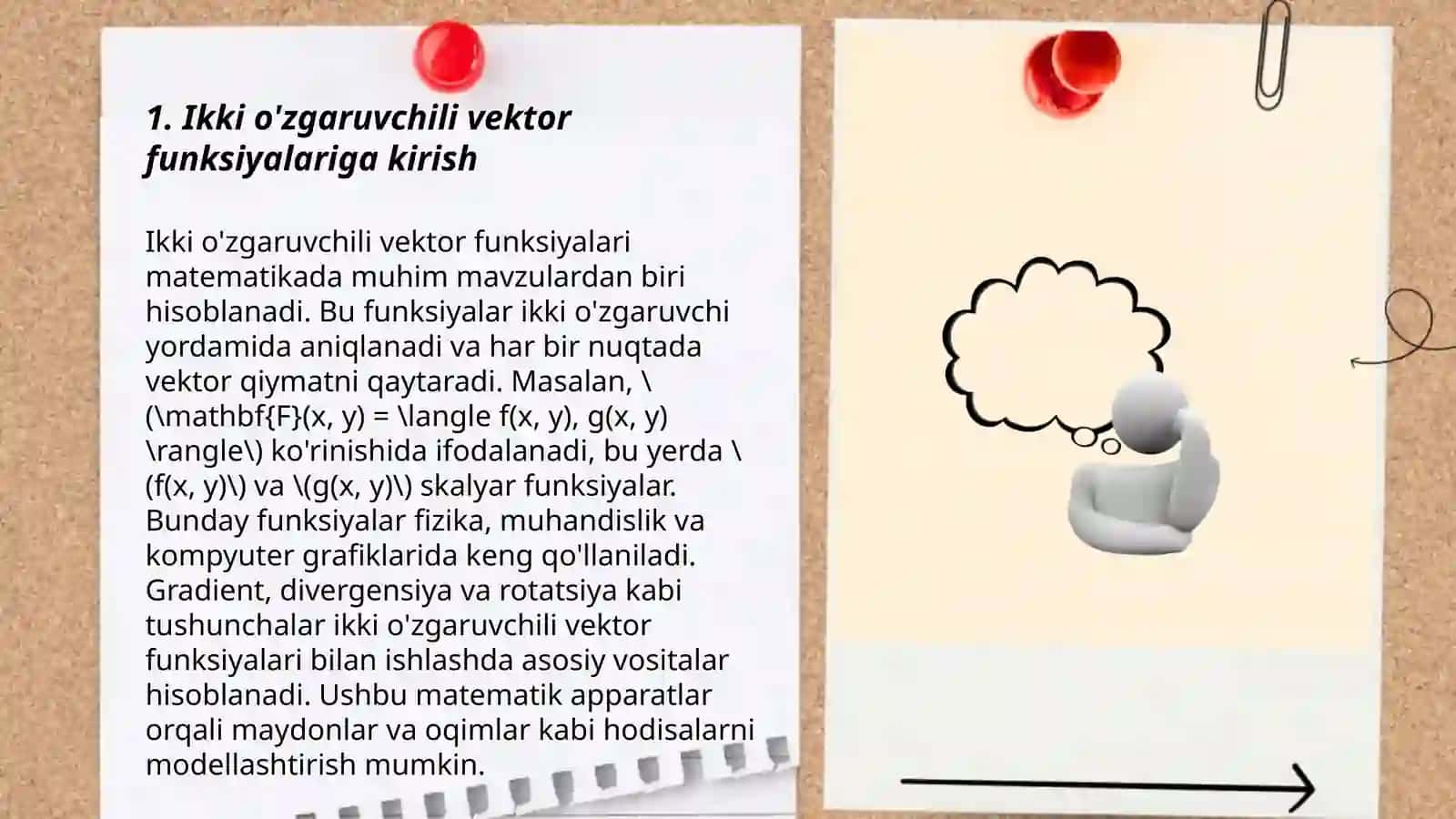 Ikki skalyar argumentli vektor funksiya va uni differensiallash qoidalari 3
