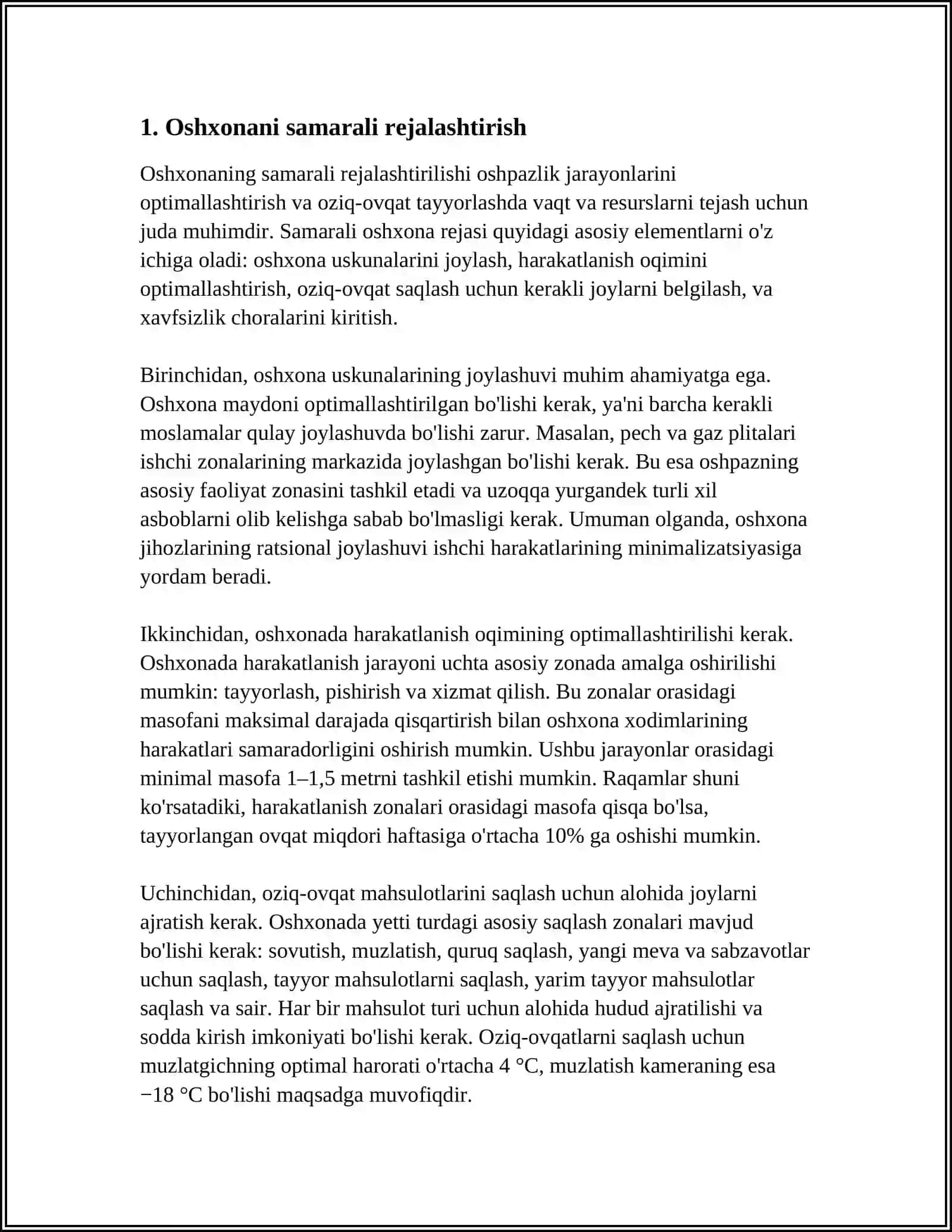 OSHXONANI MUVAFFAQIYATLI BOSHQARISH 3