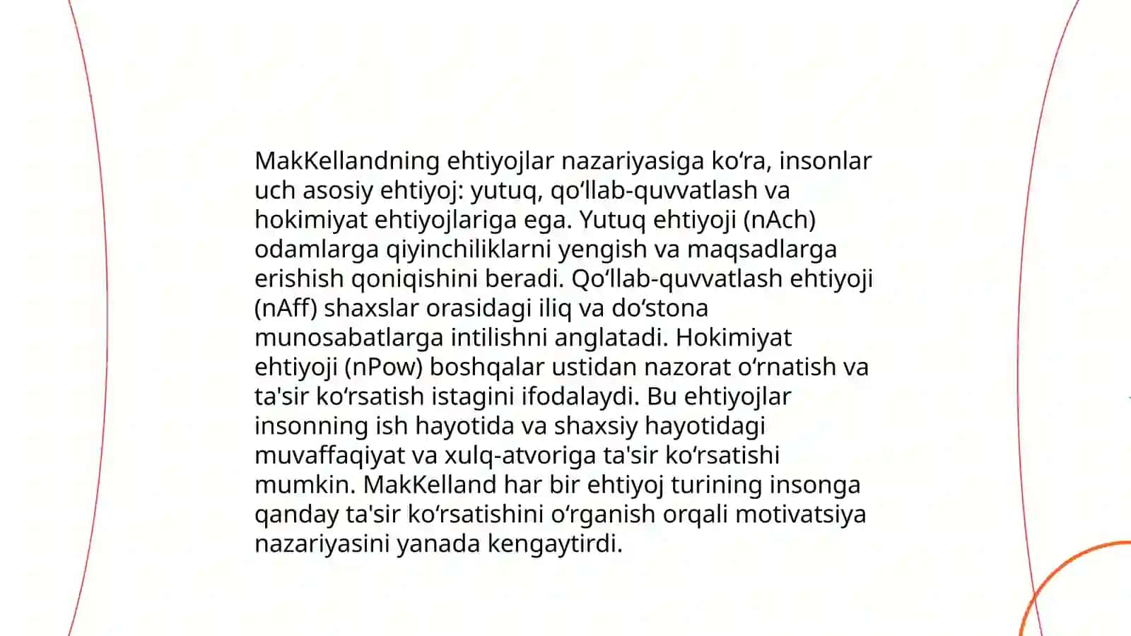 Mak Kelland ehtiyoj nazariyasi 3