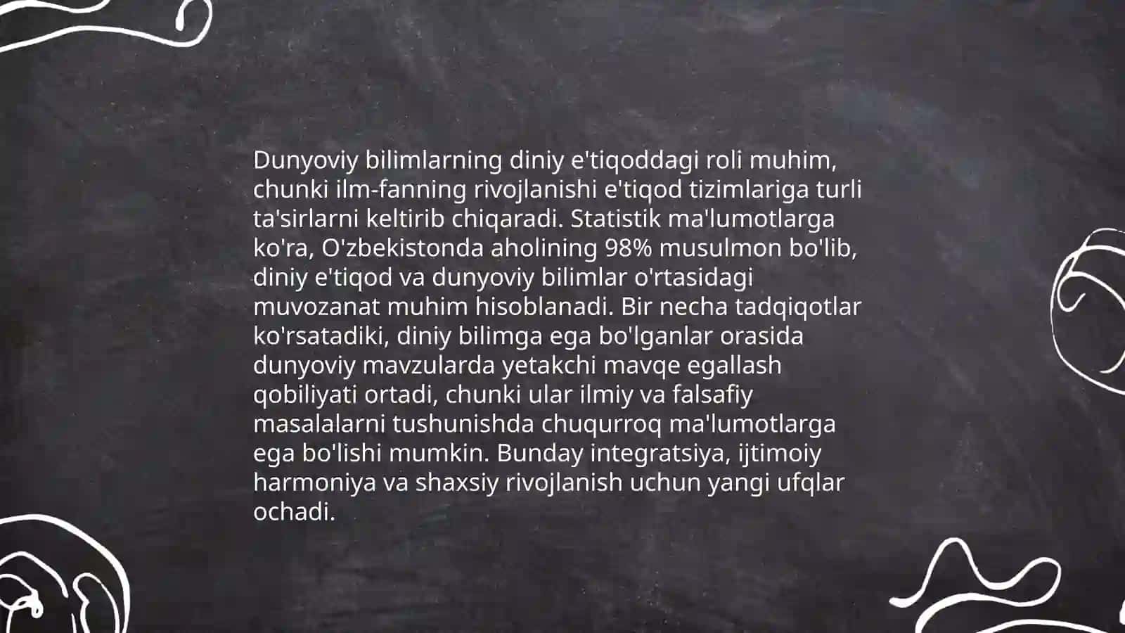 Dunyoviy bilimlar va diniy e'tiqod birligiga erishishning ahamiyati 3