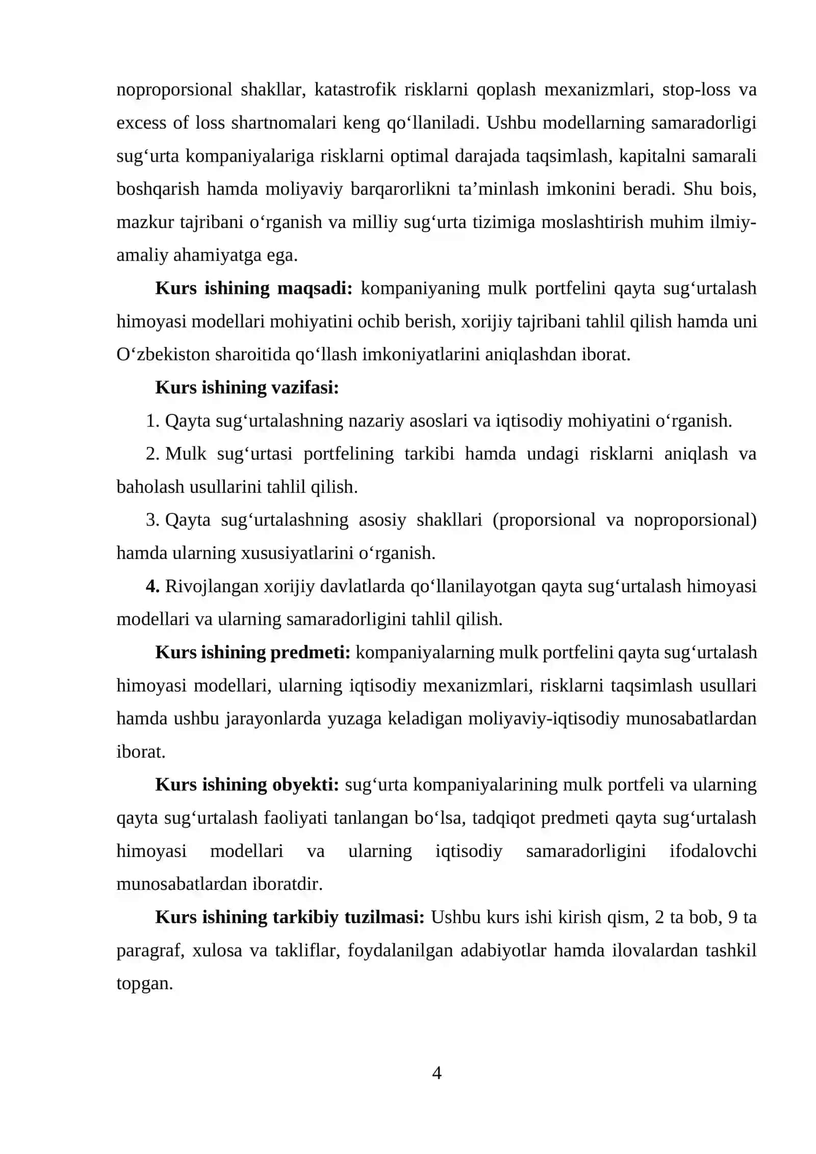 Kompaniyaning mulk portfelini qayta sug‘urtalash himoyasi modellari xorijiy tajriba 3