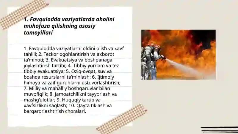 Favqulodda Vaziyatlarda Aholini Muhofaza Qilish 3