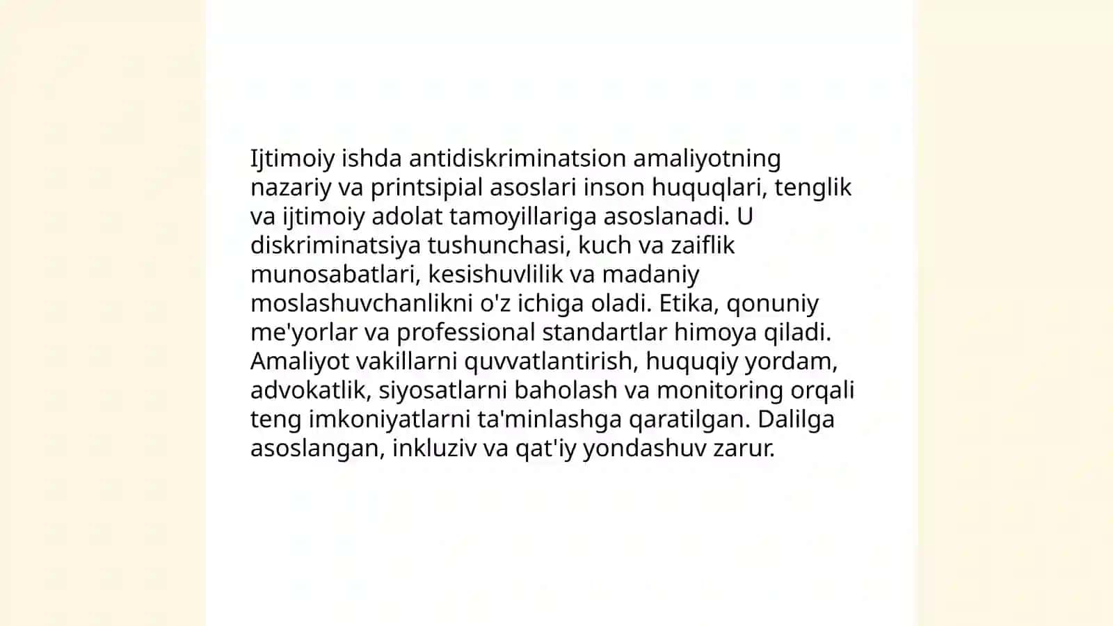 Ijtimoiy ishda antidiskriminatsion amaliyot 3