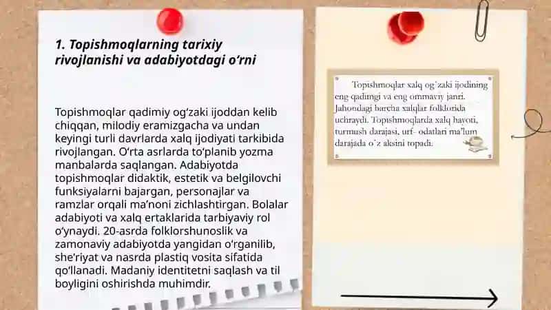 Topishmoqlar va ularning adabiyotdagi oʻrni 3