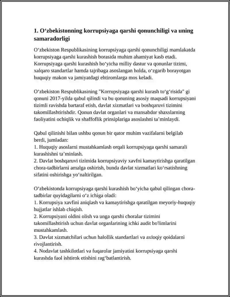 O‘ZBEKISTONDA KORRUPSIYAGA QARSHI KURASH MEXANIZMLARI 3