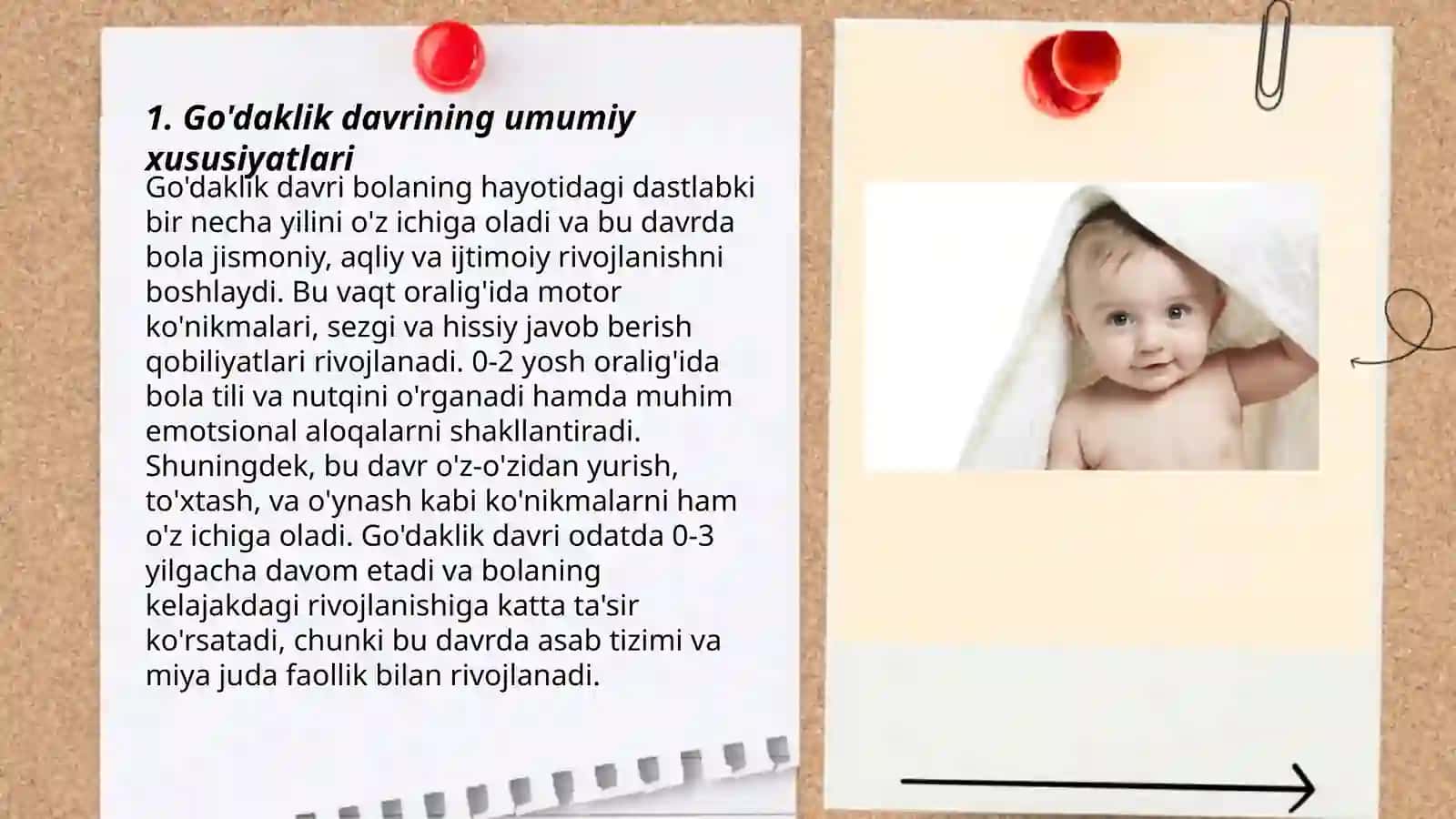 Go'daklik davri uning tug'ma xususiyatlari va rivojlanishning o'ziga xos xususiyatlari 3