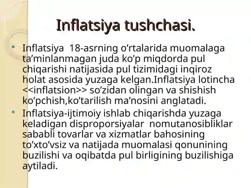 Inflatsiya va uning namoyon bolish shakillari 3
