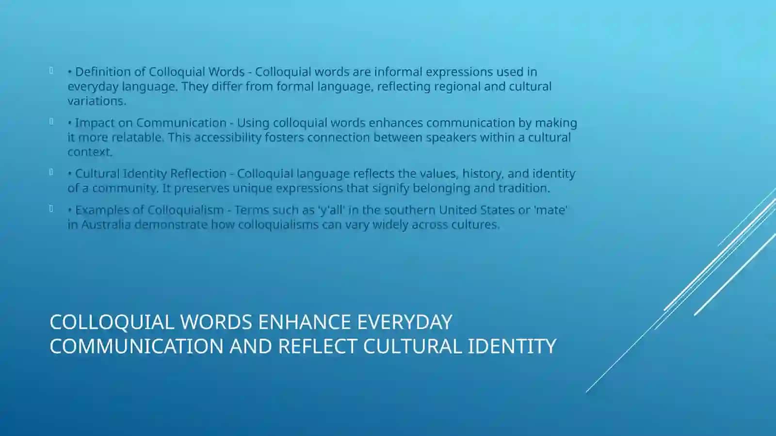 Colloqial words 3