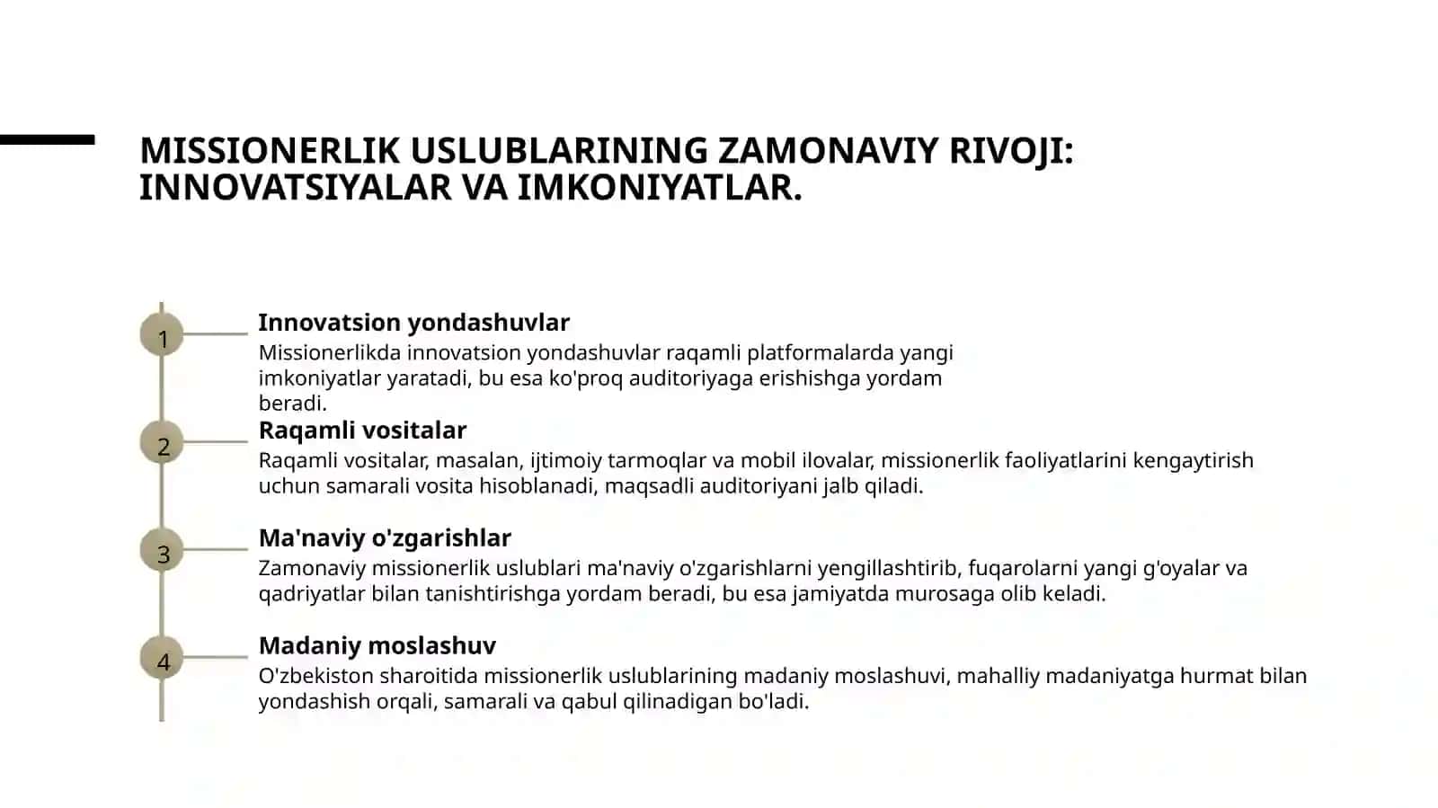 MISSIONERLIK TARGʻIBOTIDA USLUB VA VOSITALARNING ZAMONAVIYLASHUVI KIBER MAKONLAR MAFKURAVIY TAHDIDLAR 3
