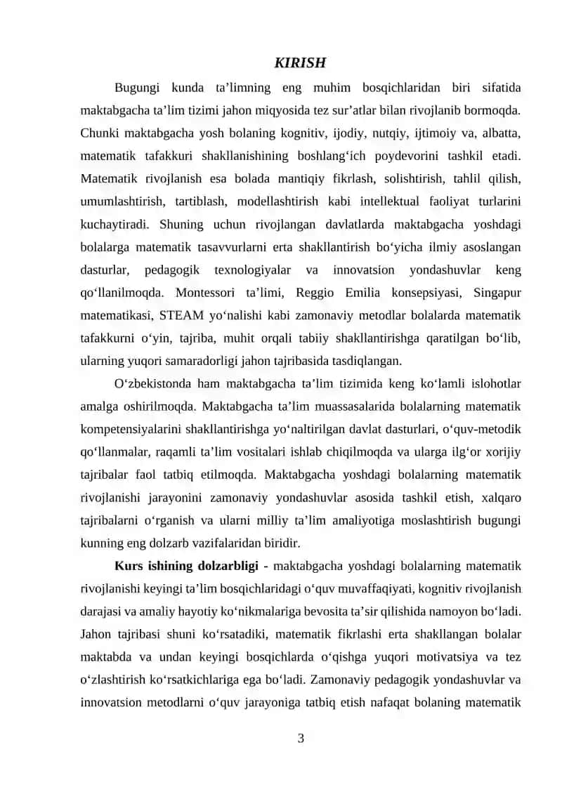 Maktabgacha taʼlimda maktabgacha yoshdagi bolalarning matematik rivojlanishining zamonaviy yondashuvda jahon tajribalari 3