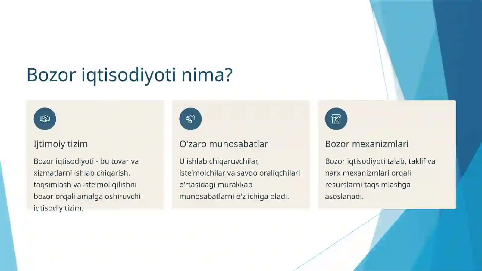 Bozor Iqtisodiyotining Mazmuni va Amal Qilishi 3
