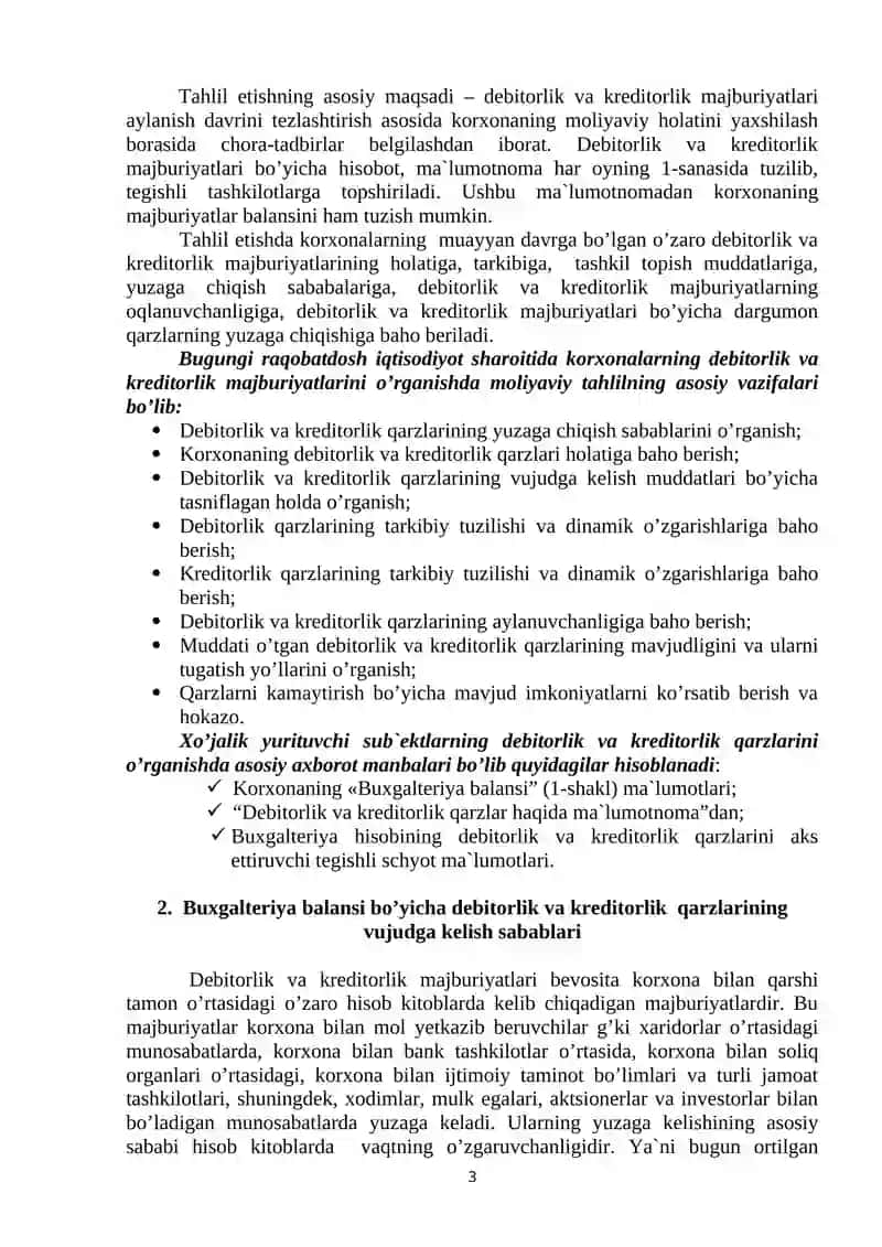 Debitоrlik va kreditоrlik qarzlarining tahlili 3