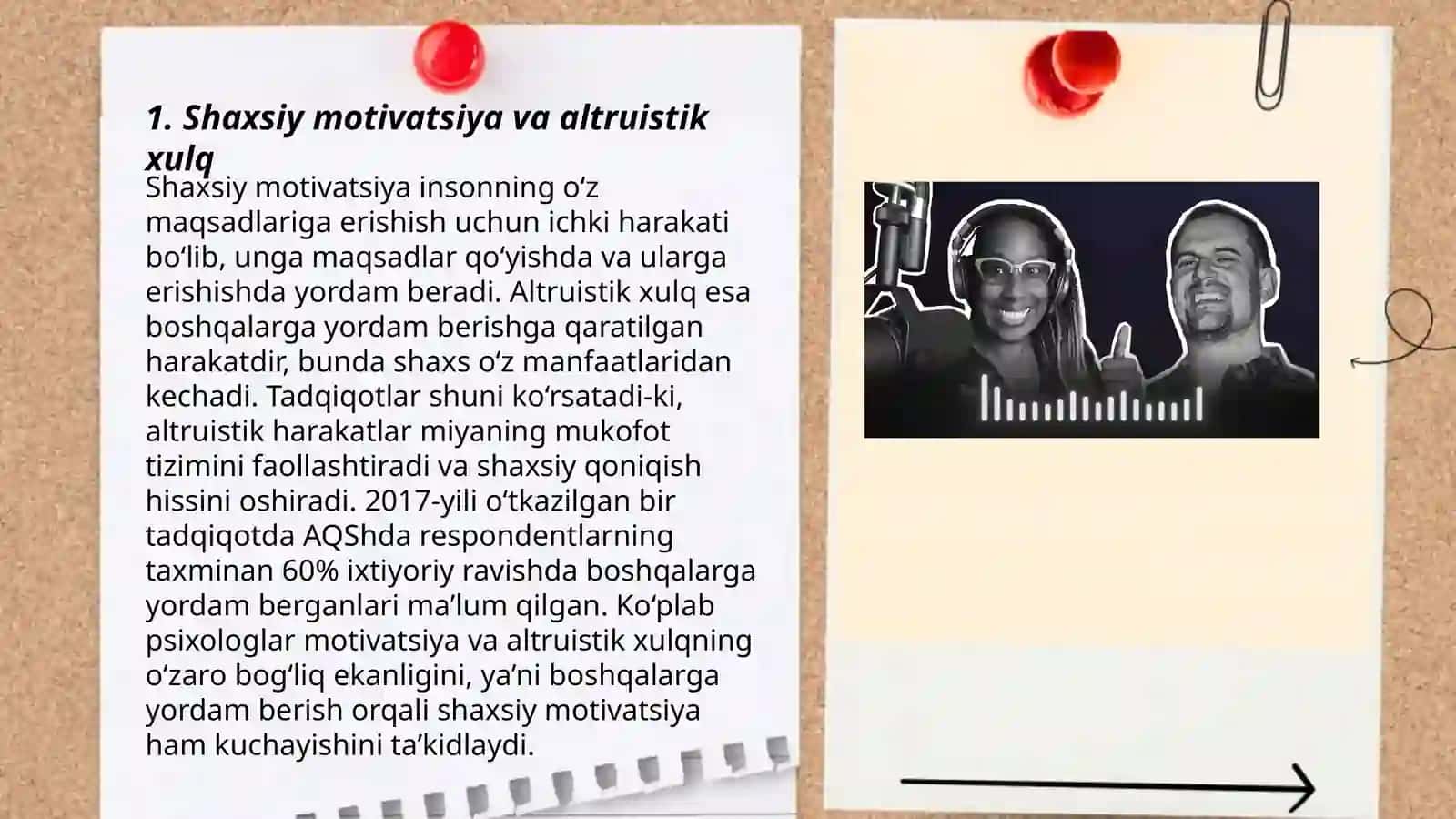 Shaxs va alturistik xulq masalasi 3