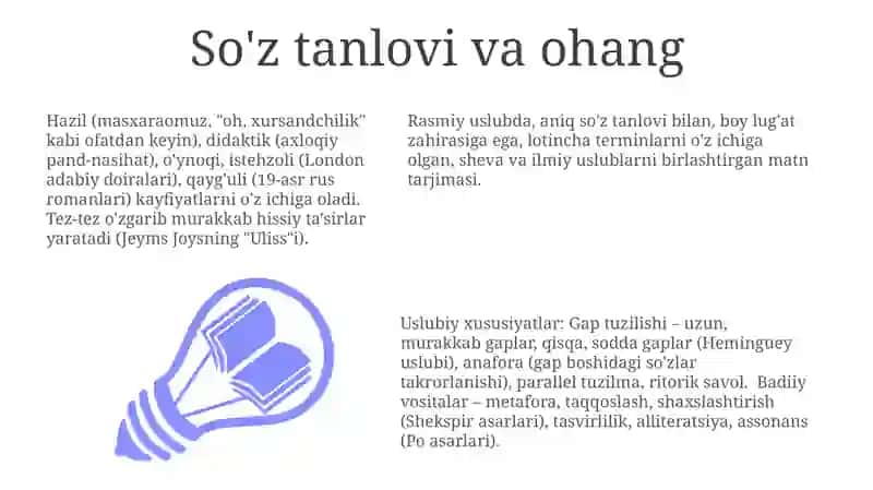 Sonning uslubiy xususiyatlari 3