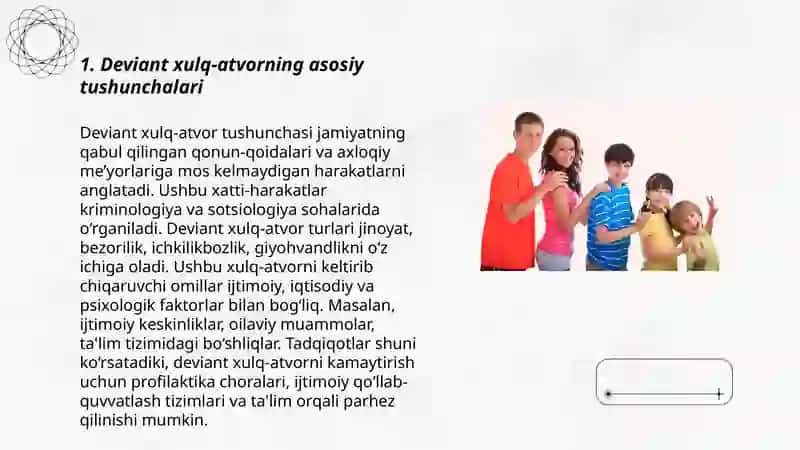 Bolalarda deviant xulqning namoyon boʻlish shakllari 3