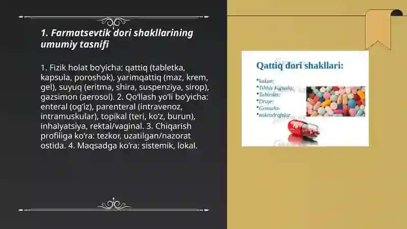 Farmatsevtik dori shakllari 3