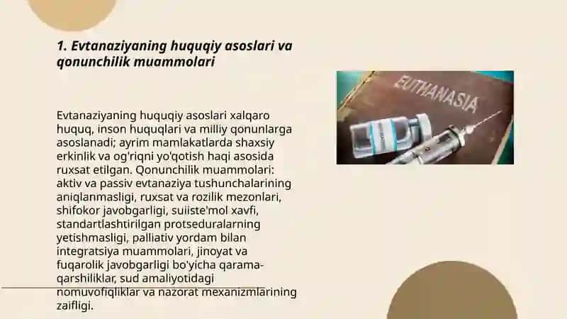 Evtanaziya muammolari 3