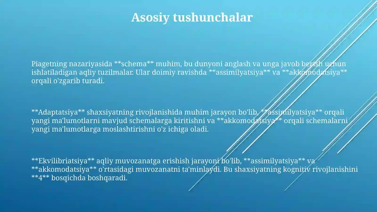J. Piaje nazariyasiga ko‘ra shaxs taraqqiyoti 3