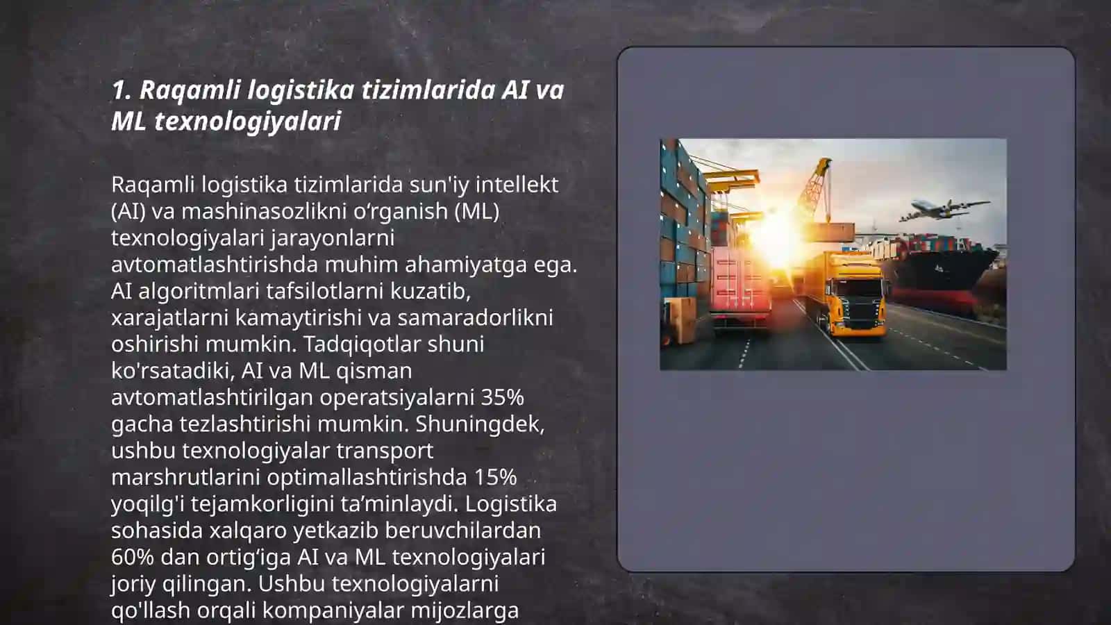 Raqamli logistika tizimida innovatsion texnologiyalardan foydalanish 3