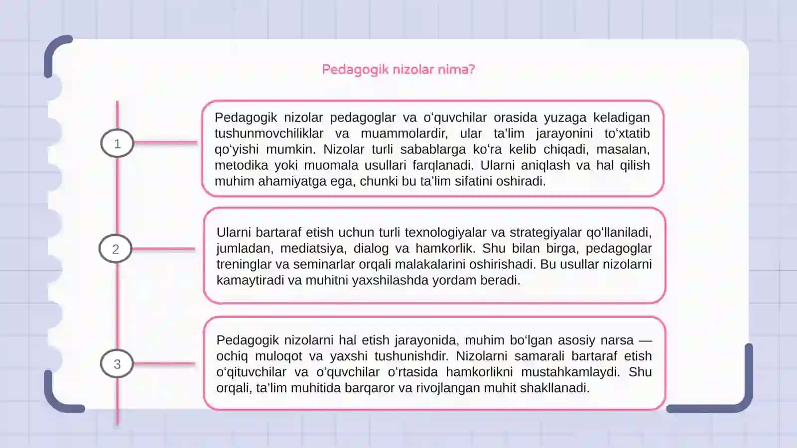 Pedagogik nizolar va ularni bartaraf etish tehnologiyasi 3