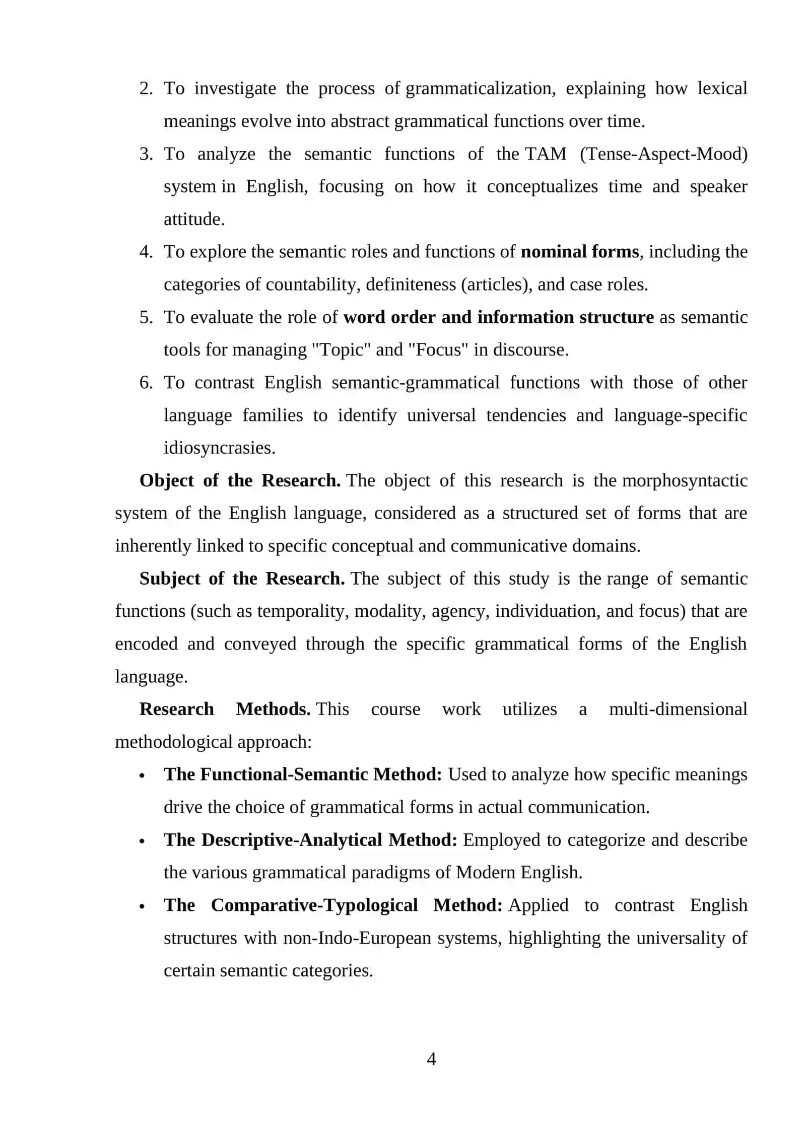 Semantic Functions of Grammatical Forms 3