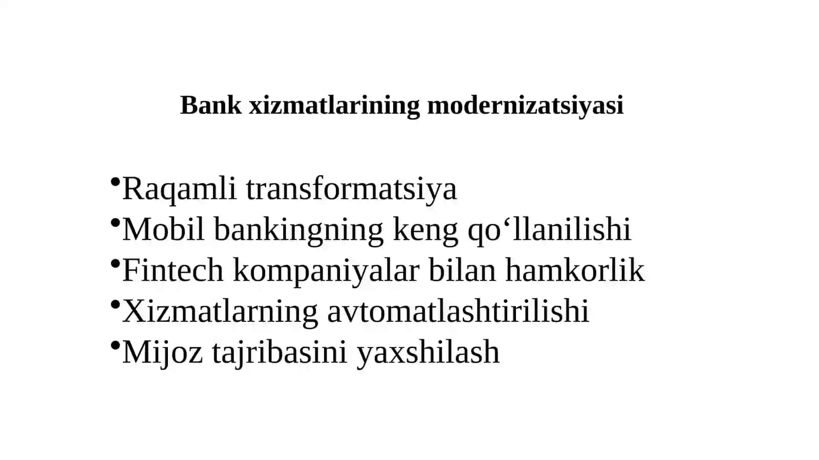 Tijorat banklarining yangi xizmat turlari 3