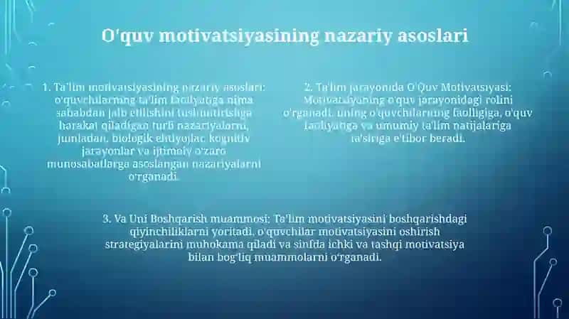 TaʼLim Jarayonida OʻQuv Motivatsiyasi Va Uni Boshqarish Muammosi 3