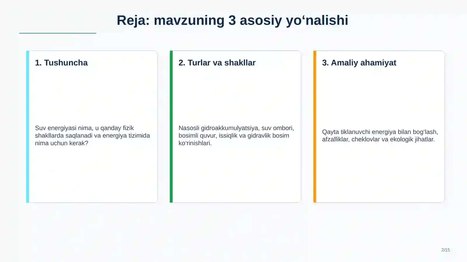 SUV ENERGIYASINI SAQLASH TURI VA SHAKLI 3