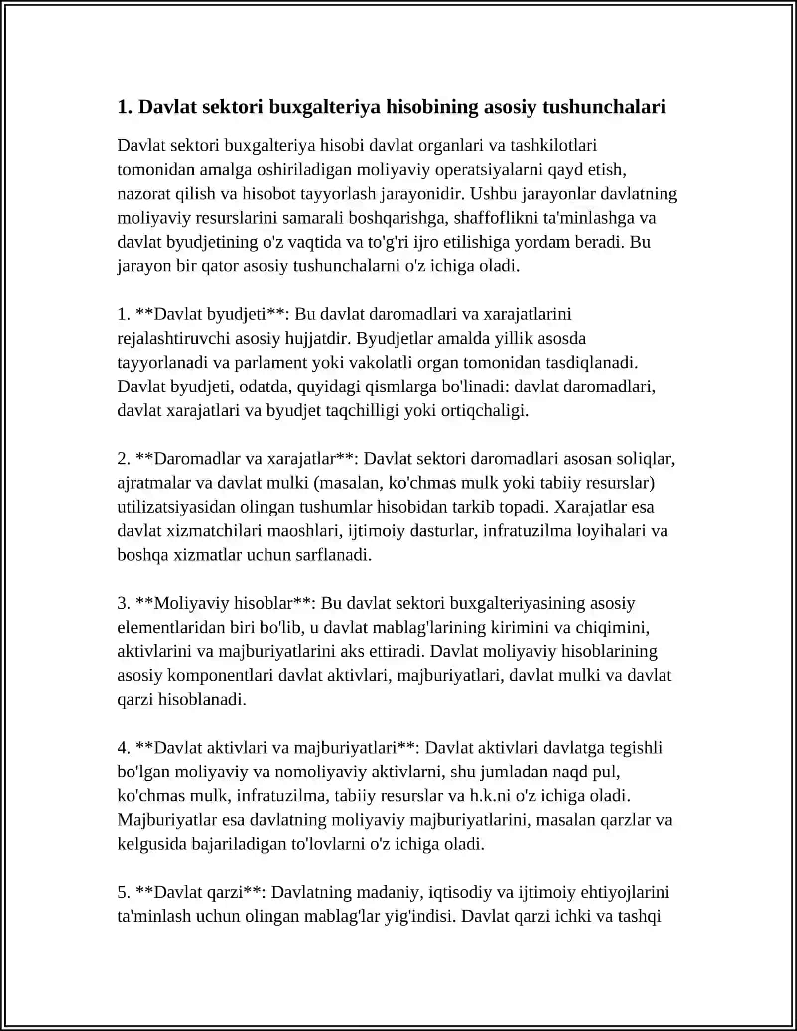 DAVLAT SEKTORI BUXGALTERIYA HISOBINI TASHKIL ETISH VA YURITISH 3