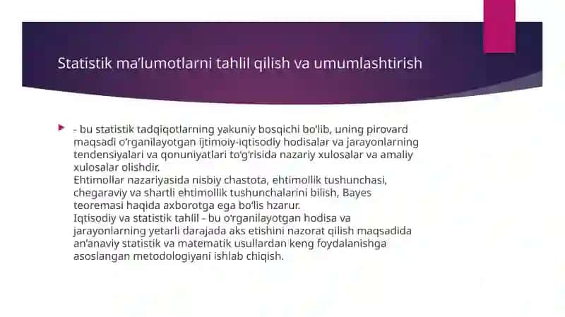 EKONOMETRIKADA EHTIMOLLAR NAZARIYASI VA MATEMATIK STATISTIKANING ASOSIY TUSHUNCHALARI 3