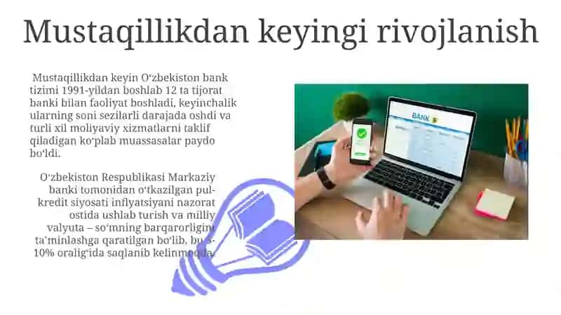 O’zbekiston banklar tizimining shakllanishi va rivojlanishi 3