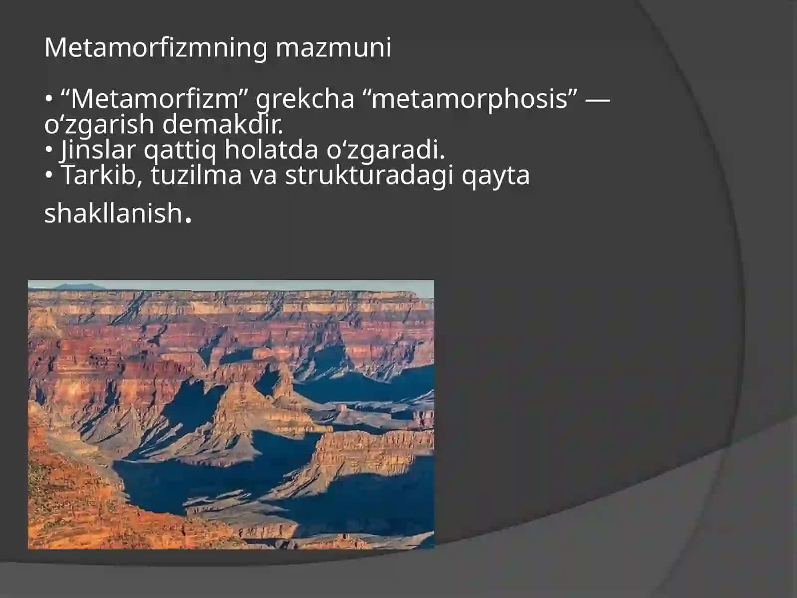 Metamorfik jarayonlar geokimyosi va fizikasi 3