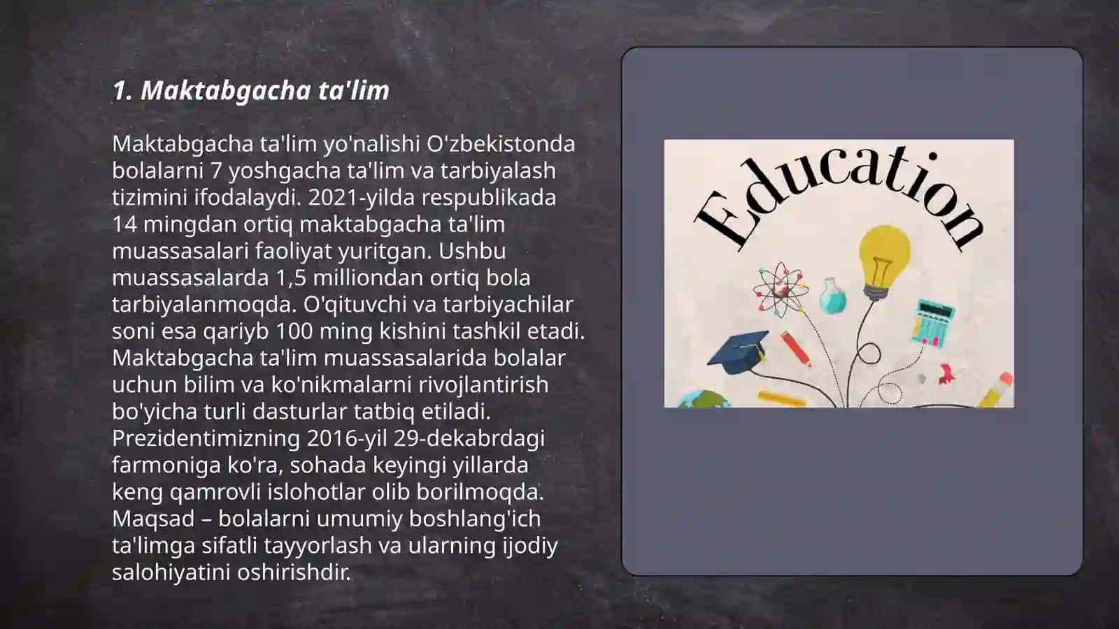 Maktabgacha ta'lim TURKIYA TA’LIM TIZIMI 3
