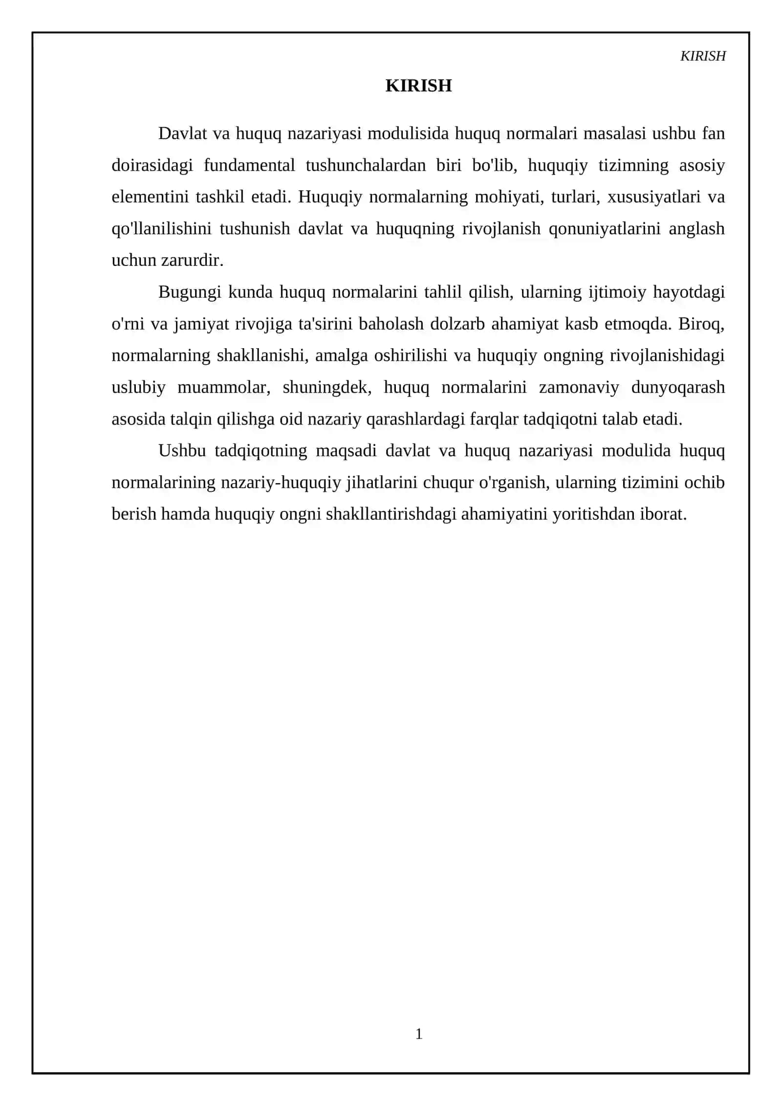 Davlat va huquq nazariyasi modulida huquq normalari 3