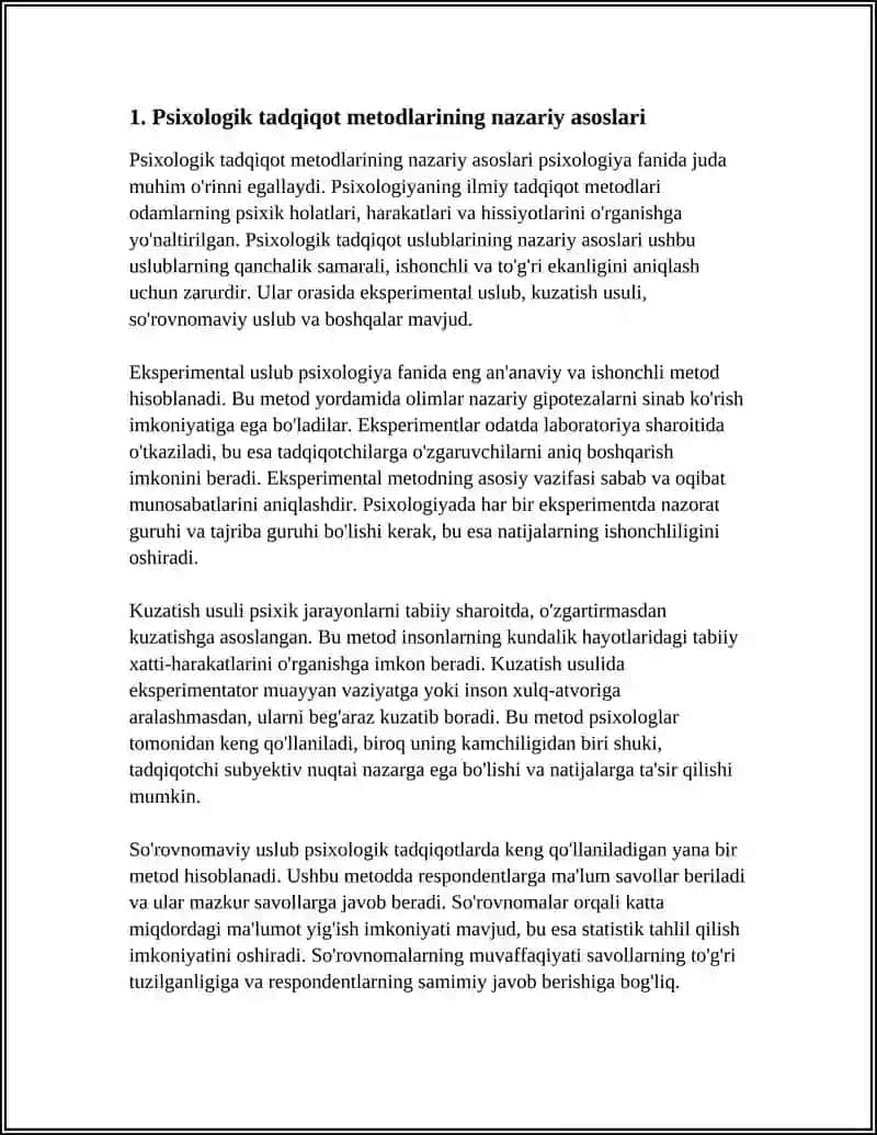 PSIXOLOGIYANING ILMIY TADQIQOT METODLARI 3