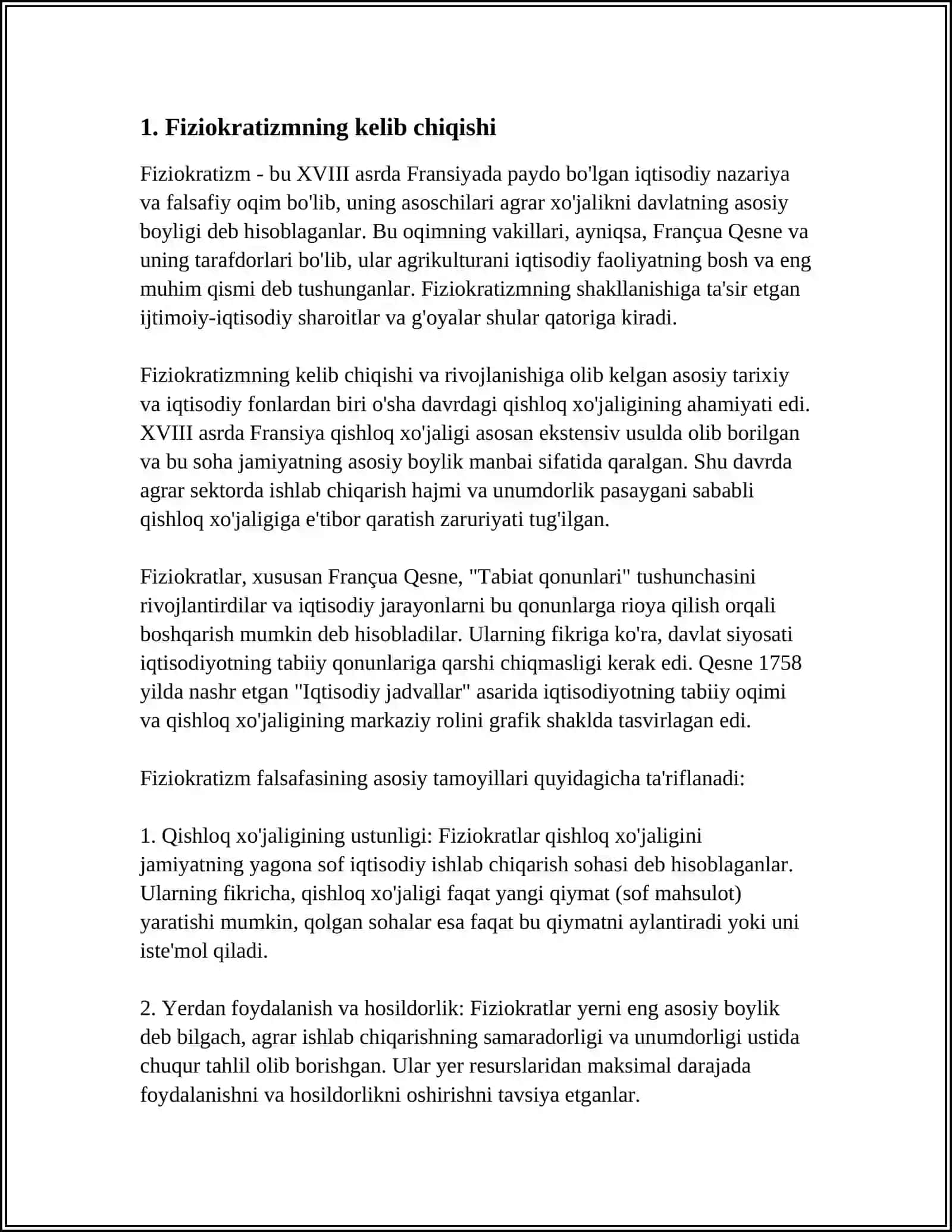 FIZIOKRATIZM TA’LIMOTI 3