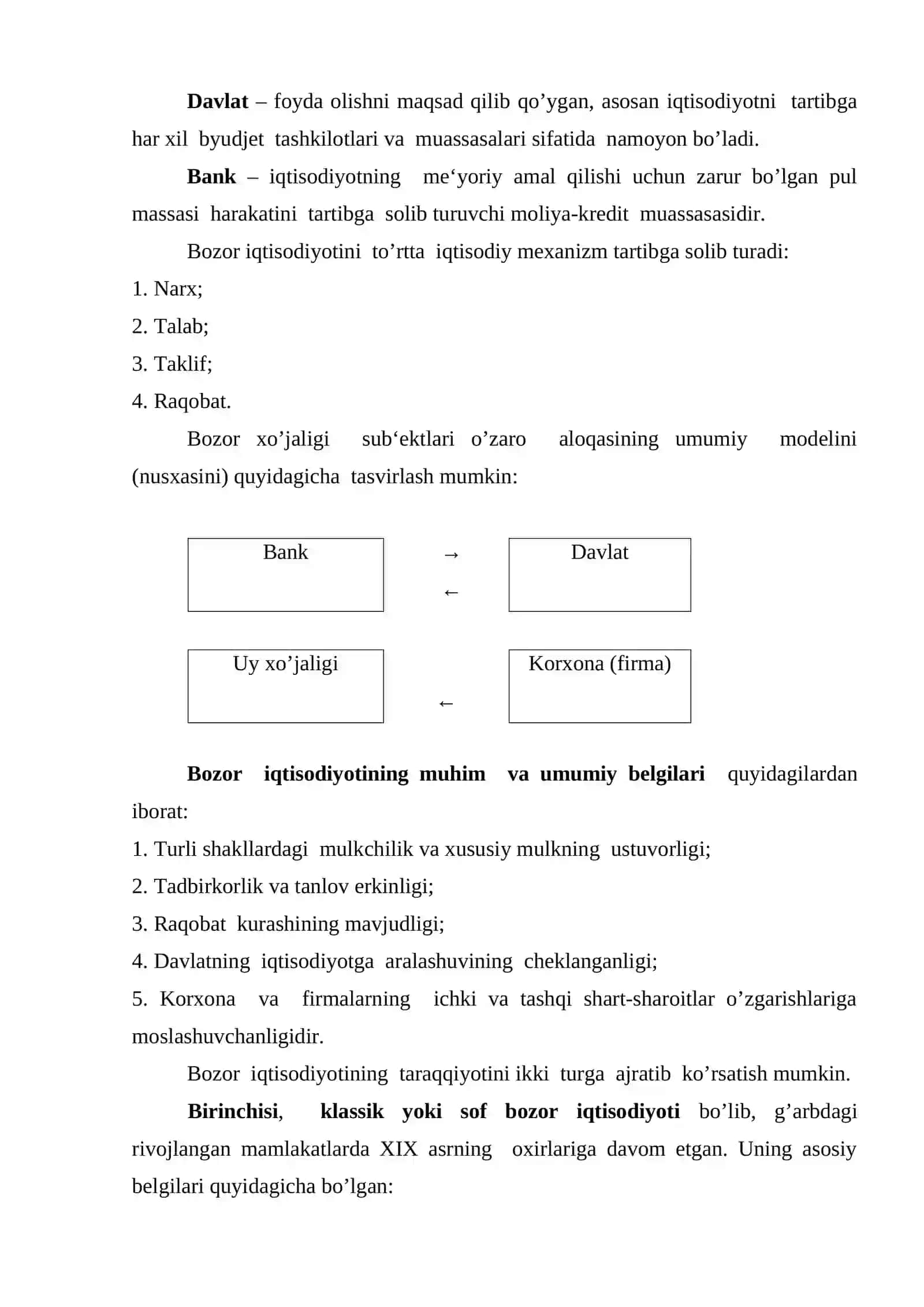 Bozor iqtisodiyotining mazmuni va amal qilishi 3