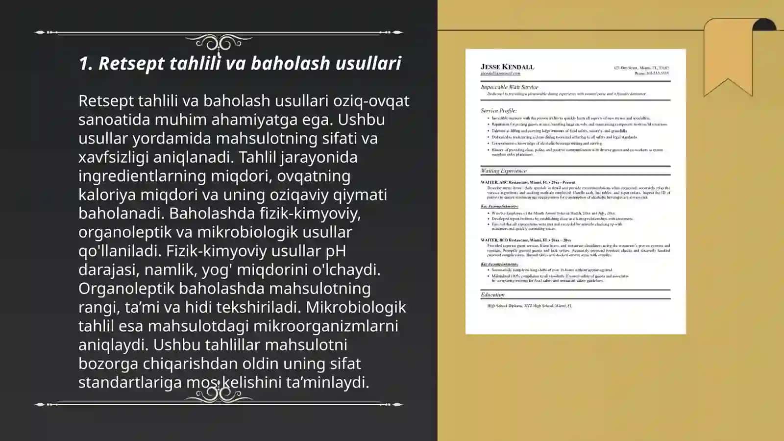 Retseplarni ekspertiza va taskirovka qilish 3