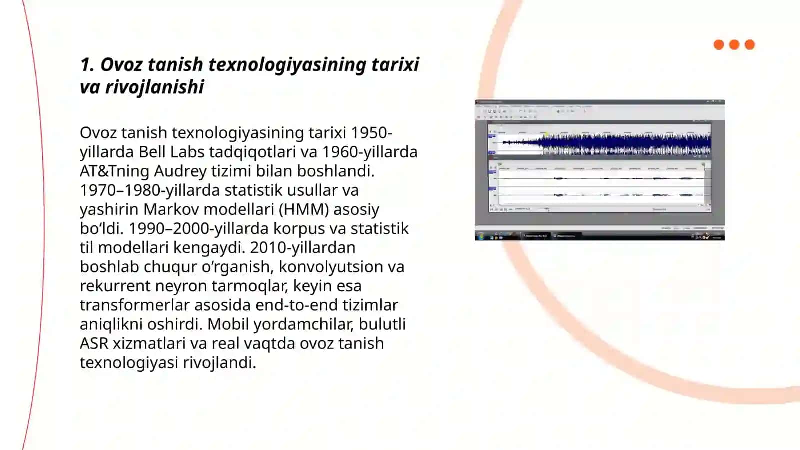 Ovoz tanish texnalogiyasi 3