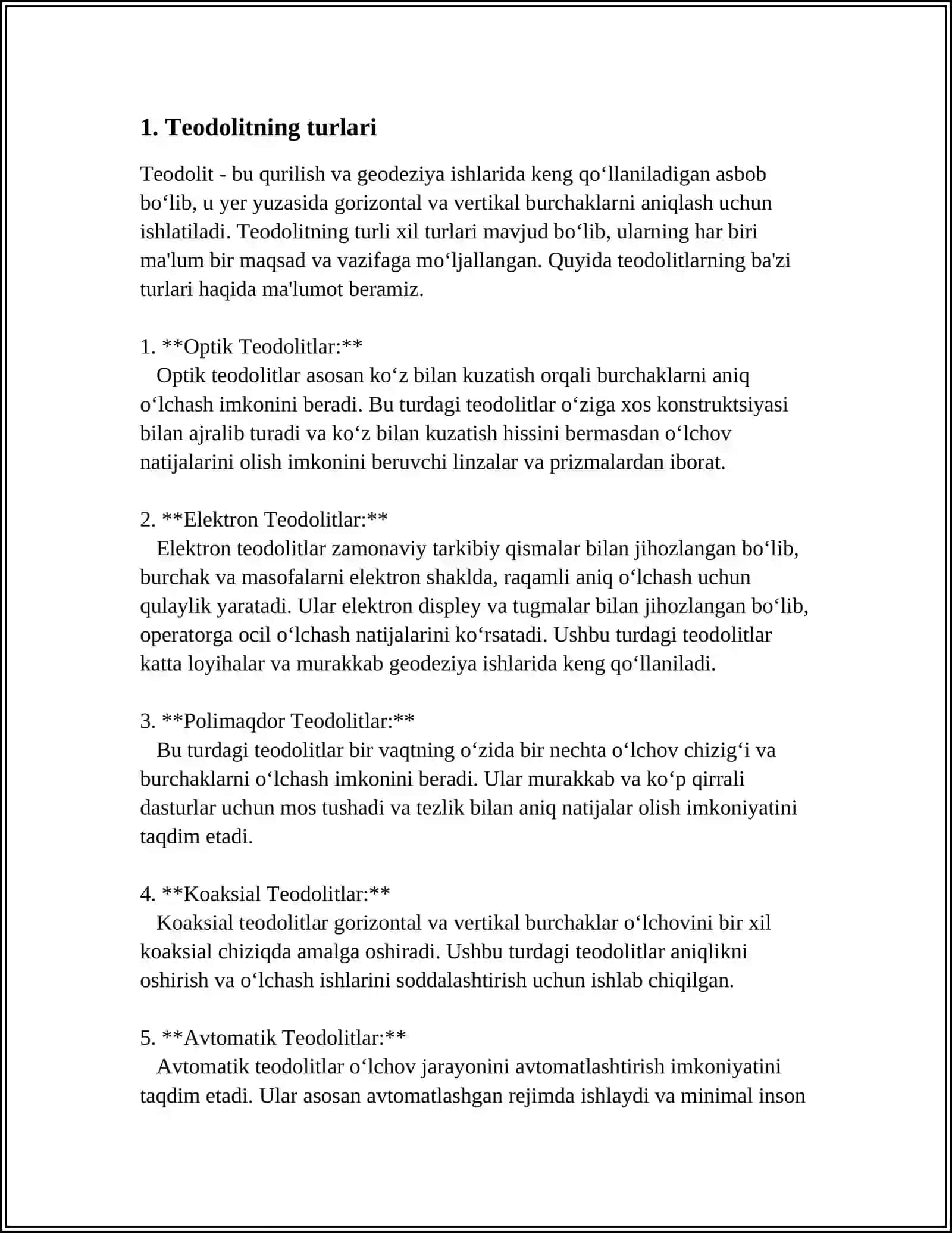 TEODOLIT HAQIDA MUSTAQIL ISH 3