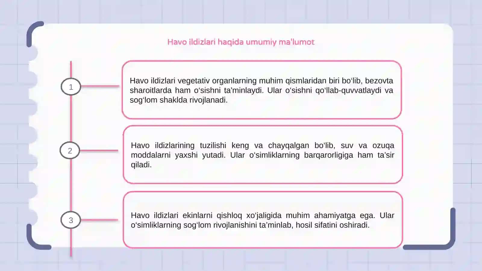 Vegetativ organlar. Havo ildizlari tuzilish va ahamiyati 3